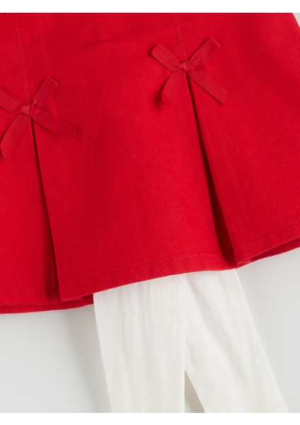 Yeni Sezon Beli Lastikli Kız Çocuk Şort Etek ve Külotlu Çorap 2'li fiyatları