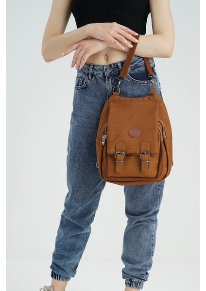 Kadın Krinkıl Kumaş Okul El ve Sırt Çantası