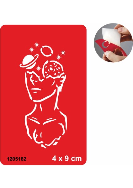 Düşüncenin Gücü Uzay Tattoo Geçici Dövme Şablonları Kına Kalıpları