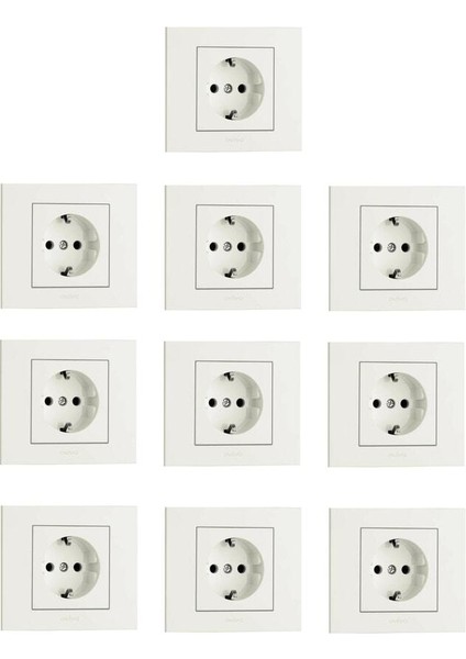 10 Adet Ovivo Grano Beyaz Topraklı Priz 10'lu Paket fiyatları