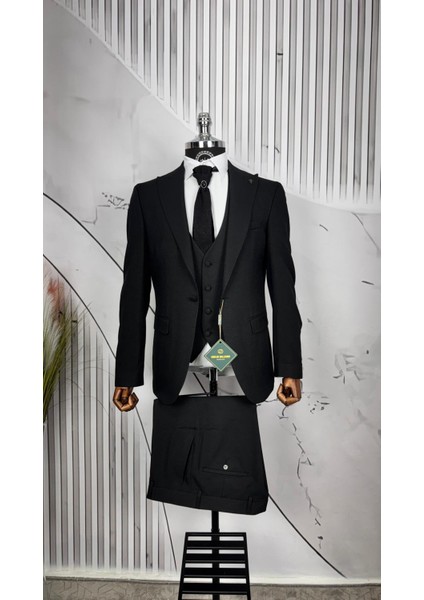 Slim Fit Kırlangıç Yaka Damatlık
