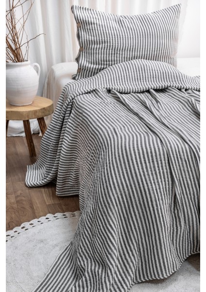 Modern Tek Kişilik %100 Pamuk 3 Katlı Müslin Yatak Örtüsü Yastıksızdır