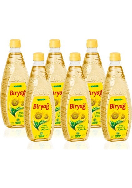 Ayçiçek Yağı 500 ml Pet Ambalaj (6'lı Paket)