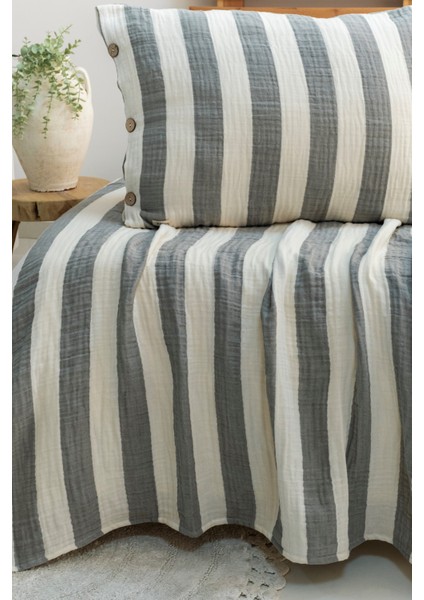 Modern Tek Kişilik %100 Pamuk 3 Katlı Müslin Yatak Örtüsü Yastıksızdır fiyatları