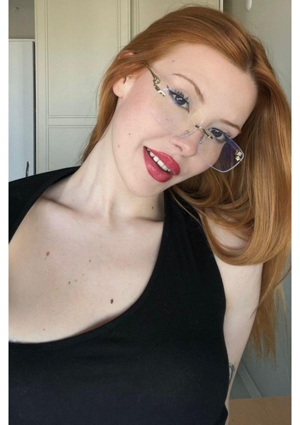 Arles Kadın Blue Block Gözlük Gold Siyah