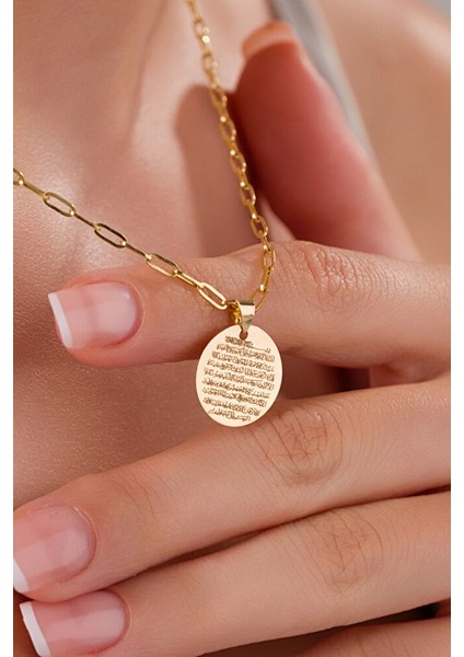 14 Ayar Altın Ataç Ayetel Kürsi Kolye fiyatları