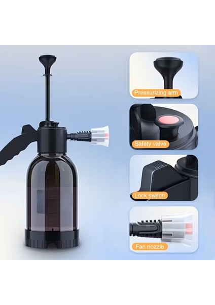 2 Başlıklı 2 Litre Basınçlı Köpük ve Su Püskürtme Aparatı – Oto Yıkama, Bitki Sulama, Temizlik Spreyi modelleri