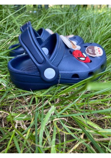 Erkek Çocuk Örümcek Adam Sticker Cross Havuz Kreş Bahçe Günlük Terlik fiyatları