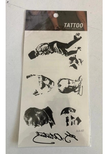 Kemal Atatürk Yapıştırma Sticker Dövme Geçici Dövme Temporary Tattoos