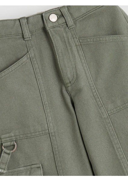 Yeni Sezon Basic Gabardin Kız Çocuk Kargo Pantolon fiyatları