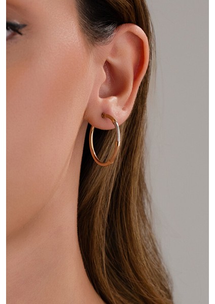 14 Ayar Altın M Boy Rose Model Halka Küpe fiyatları