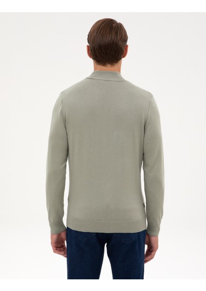 Erkek Ada Çayı Slim Fit Yarım Balıkçı Yaka Triko Kazak 50317520-VR255 indirimleri