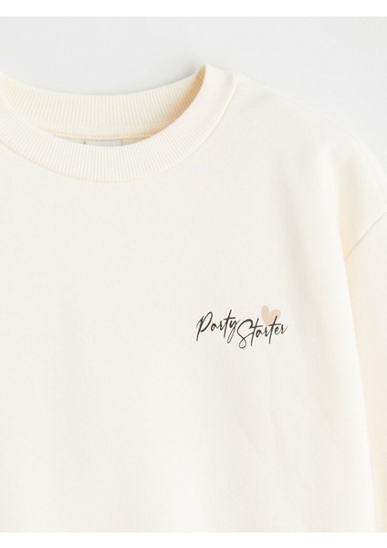 Yeni Sezon Bisiklet Yaka Kız Çocuk Sweatshirt modelleri
