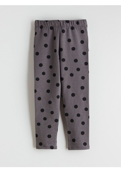 Yeni Sezon Beli Lastikli Puantiyeli Kız Çocuk Tayt