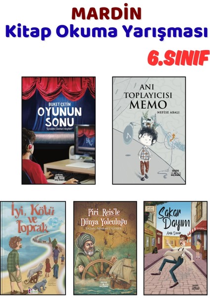 Mardin Kitap Okuma Yarışması 6.sınıf Kitapları, 5 Kitap Set, 6.sınıf Masal Öykü