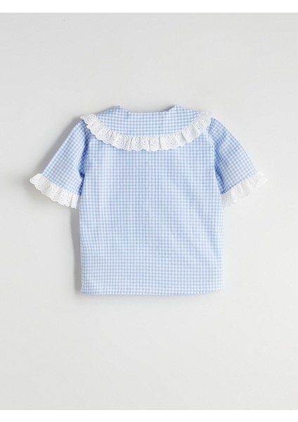Yeni Sezon Bebe Yaka Ekose Kız Çocuk Gömlek modelleri