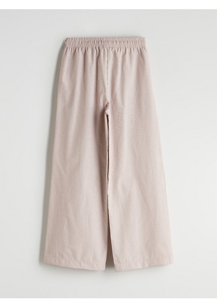 Yeni Sezon Beli Lastikli Ekose Kız Çocuk Pantolon modelleri