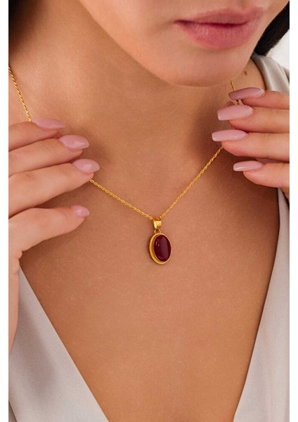 14 Ayar Altın Mardin Işi Firuze & Akik Taşlı Kolye indirimleri