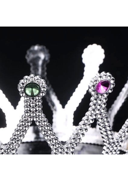 Gümüş Renk Çocuk ve Yetişkin Uyumlu Kraliçe Tacı Prenses Tacı 8X25 cm fırsatları