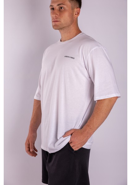 Unisex Oversize Yokohama Beyaz Grafik Tişört fiyatları