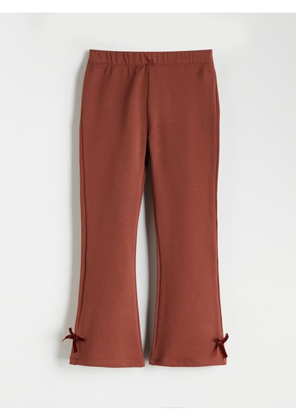 Yeni Sezon Beli Lastikli Ispanyol Paça Kız Çocuk Tayt