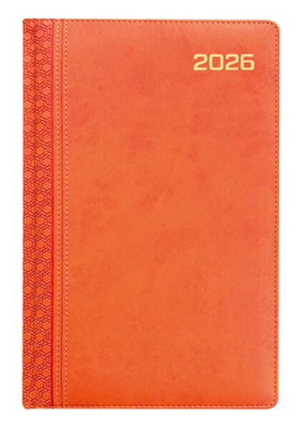 16X24 cm Termo Deri Günlük 2026 Ajanda Turuncu