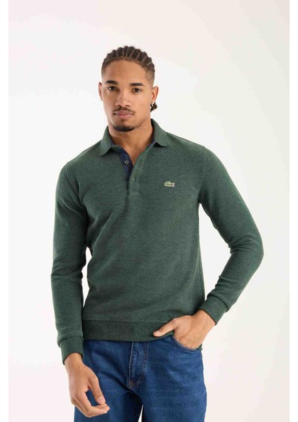 Polo Regular Fit Yeşil Uzu Kol Garnili
