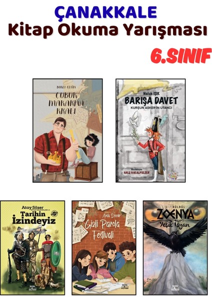 Çanakkale Kitap Okuma Yarışması 6.sınıf Kitapları, 5 Kitap Set, 6.sınıf Masal Öykü