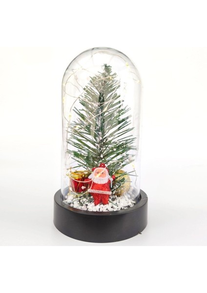 Yeni Yıl Ruhunu Yansıtan LED Işıklı Yılbaşı Çam Ağacı Dekoru noel Baba çam Ağacı Figürlü ledli Fanus fiyatları