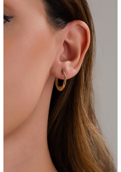 14 Ayar Altın Verona Model Halka Küpe fiyatları