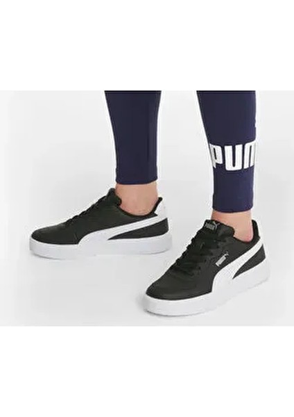 Kadın Puma Skye Clean Siyah Ayakkabı Düz Taban Tekstil Malzeme ile Konforlu Tasarım