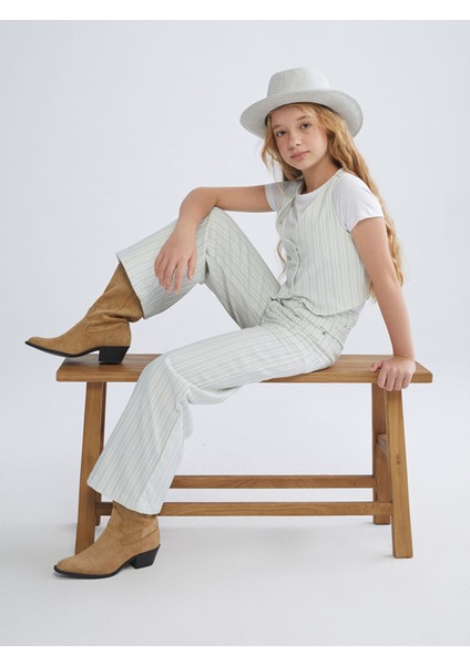 Yeni Sezon V Yaka Gabardin Kız Çocuk Klasik Yelek fiyatları