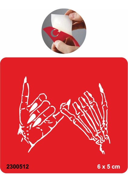 Lades Iskelet Elleri Tattoo Geçici Dövme Şablonları Kına Kalıpları