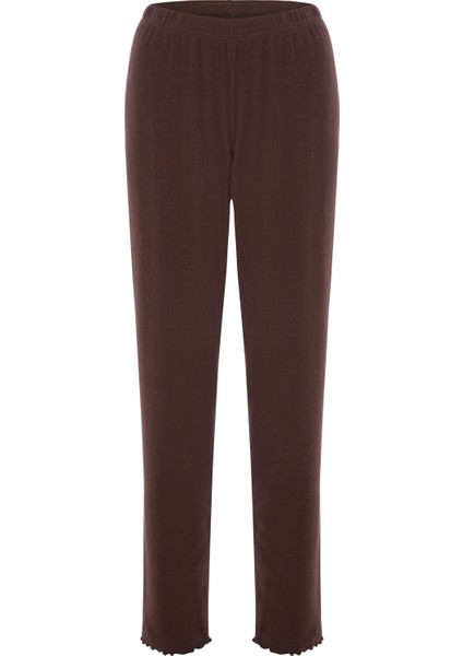 Kadın Pamuklu Çıtır Çiçek Desenli Baby Overloklu Fiyonk Detaylı Uzun Kollu Pijama Takımı modelleri