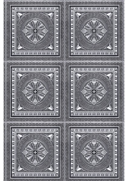 Antik Gümüş Kare Motifli Tekstil Duvar Kağıdı modelleri