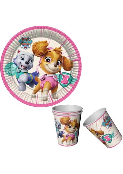 Paw Patrol Sky Temalı Plastik Parti Tabak Seti (8 Adet) modelleri