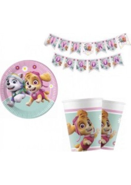 Paw Patrol Sky Temalı Plastik Parti Tabak Seti (8 Adet) fırsatları