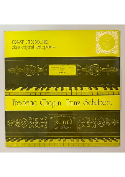 Frederic Chopin Franz Schubert, Ernst Gröschel Ernst Gröschel Plays Original Fortepianos Lp Plak (Orijinal 1968 Dönem Avrupa Baskı Plak)