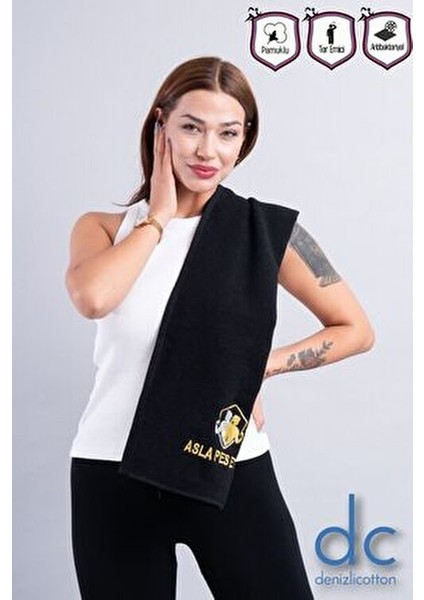 Nakışlı Sporcu Havlusu Pamuklu, Antibakteriyel, Ter Emici Fitness Plates Boks Tenis Spor Havlusu modelleri