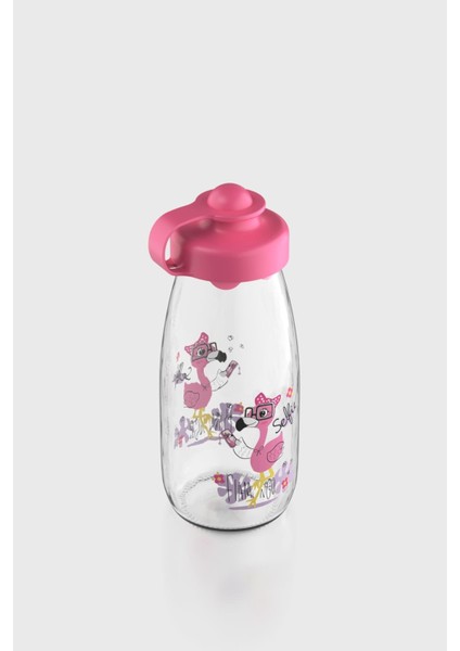 Ufo Kids Flamingo Desen 250 ml Cam Şişe 182030 Fuşya fiyatları