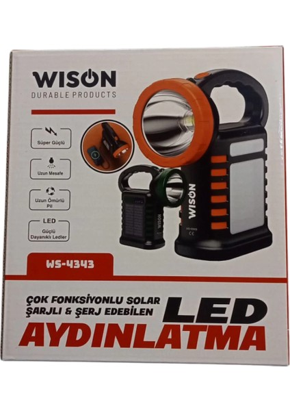 Wıson WS-4343 Çok Fonksiyonlu Solar Şarjlı Powerbanklı Kamp Lambası modelleri