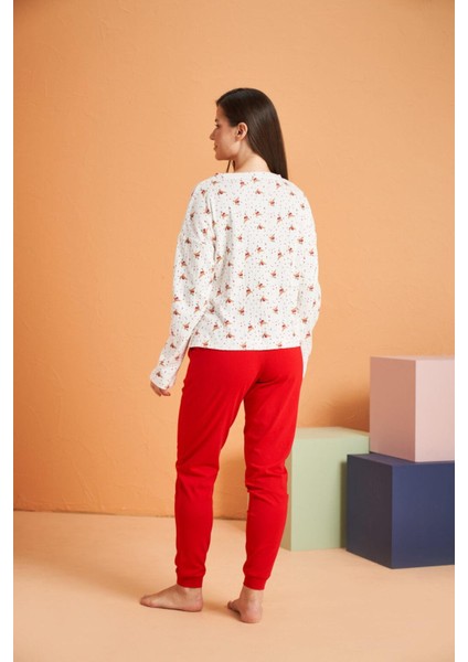 Kadın Ekru Pijama Takımı 28061 modelleri