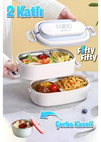 1140 ml 2 Kat Paslanmaz Çelik Çorba Kaseli Bento Lunch Box Yeni Nesil Sefer Tası indirimleri