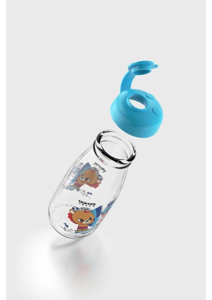 Milky Kids Desenli 250 ml Cam Şişe 182056 Turkuaz modelleri