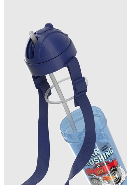 Cosmo Desenli 415 ml Pp Pipetli Çocuk Matara 912146 Mavi modelleri