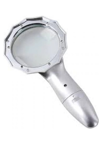 4x 6 LED Işık Aydınlatma 75MM Optik Lens El Büyüteç fırsatları