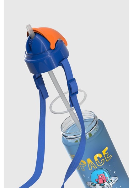 Sonic Air Desenli 500 ml Askılı Pipetli Mat Tritan Çocuk Matara 912119 Mavi modelleri