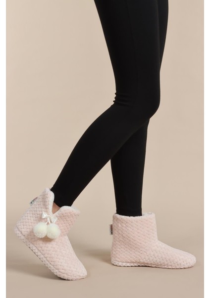 Kadın Panduf Kışlık Ev Botu Zigzag Velsoft