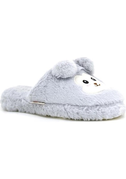 Anne Kız Ev Terliği Rahat Peluş Tüylü Kışlık Terlik Hayvanlı