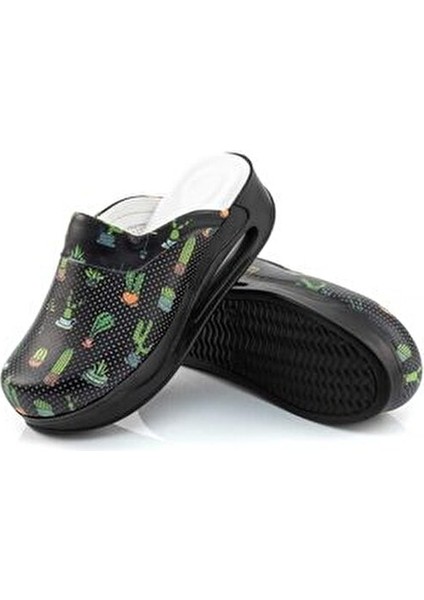 Air Taban Dolgu Topuklu Ortopedik Hastane Hemşire Kadın Sabo Terlik Kaktüs modelleri